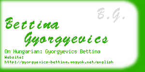 bettina gyorgyevics business card